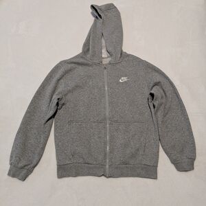 Nike Grey Kids Zip Up Hoodie Size L